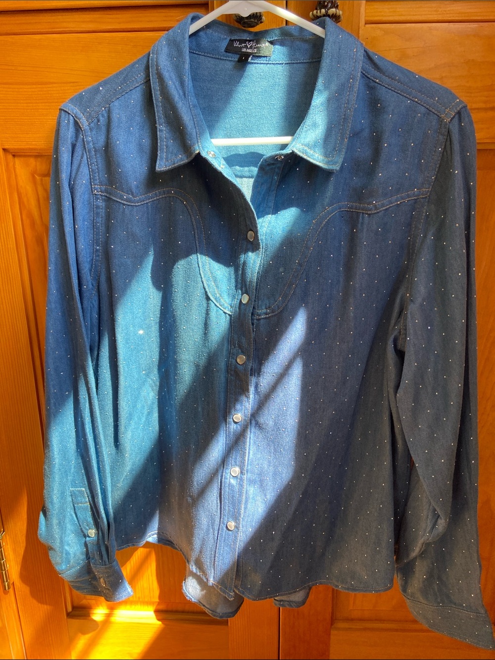 Velvet Heart Blue Dot Button-Down Shirt